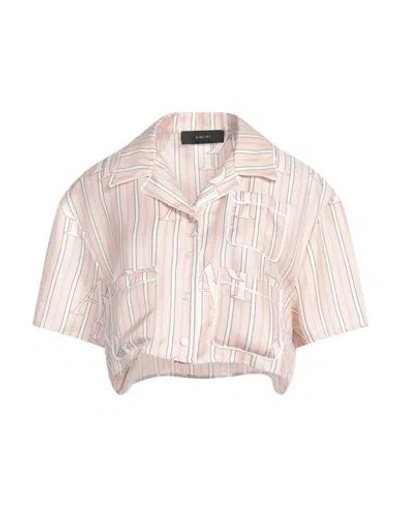 AMIRI AMIRI WOMAN SHIRT LIGHT PINK SIZE L SILK