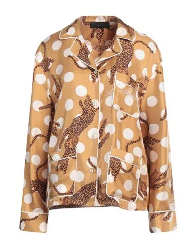AMIRI AMIRI WOMAN SHIRT MUSTARD SIZE L SILK