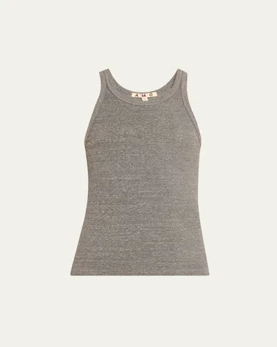 AMO DENIM LONG RIBBED TANK TOP