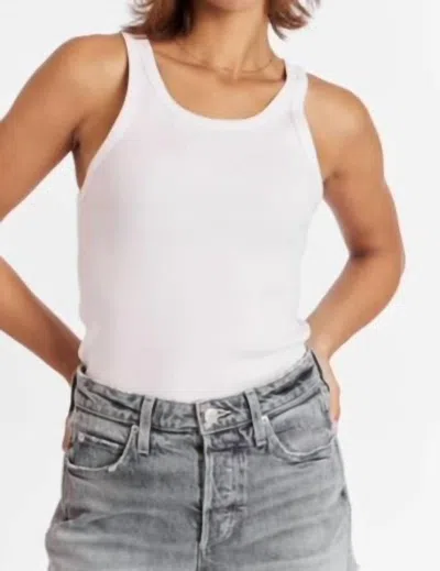 AMO LONG RIB TANK TOP IN BLUSH