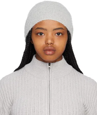 AMOMENTO GRAY FANCY SHORT BEANIE