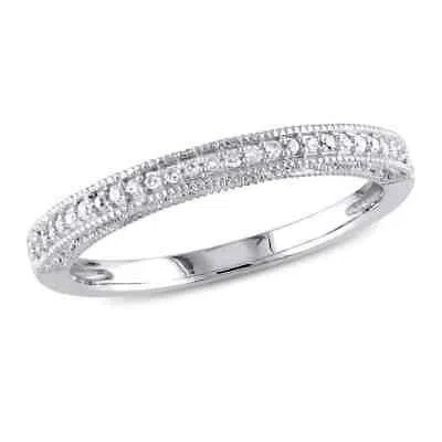 AMOUR AMOUR 1/10 CT TW DIAMOND ANNIVERSARY BAND IN 10K WHITE GOLD