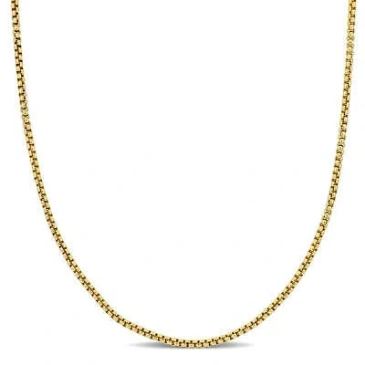AMOUR AMOUR 1.6MM ROUND BOX LINK NECKLACE IN 14K YELLOW GOLD - 18 IN