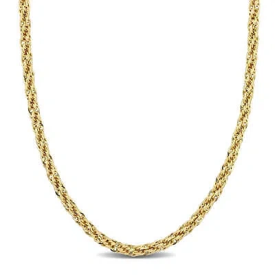 AMOUR AMOUR 4MM INFINITY ROPE CHAIN NECKLACE IN 14K YELLOW GOLD - 22 IN