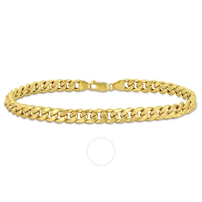 AMOUR AMOUR 6.6MM CURB CHAIN BRACELET IN 10K YELLOW GOLD