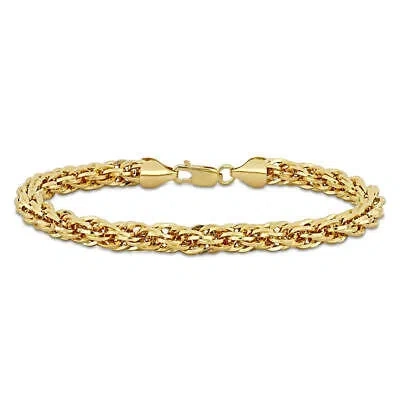 AMOUR AMOUR 6MM INFINITY ROPE CHAIN BRACELET IN 14K YELLOW GOLD, 7.5 IN