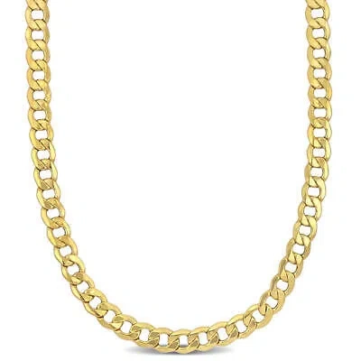 AMOUR AMOUR MEN'S 20 INCH CURB LINK CHAIN NECKLACE IN 10K YELLOW GOLD (7 MM)