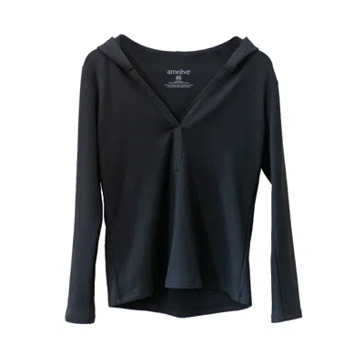 AMRÊVE WOMEN'S ORGANIC HOODIE - BLACK