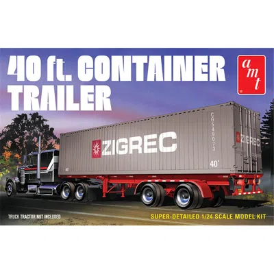 AMT AMT 40 FT. SEMI CONTAINER TRAILER PLASTIC MODEL KIT