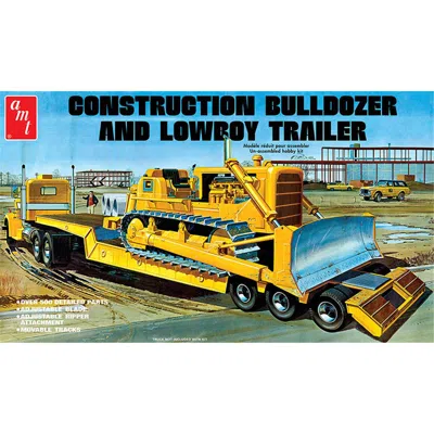 AMT PLASTIC LOWBOY TRAILER & BULLDOZER COMBO MODEL KIT