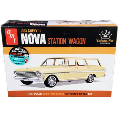 AMT SKILL 2 1963 CHEVROLET II NOVA STATION WAGON CRAFTSMAN PLUS SERIES 1 BY 25 SCALE MODEL KIT