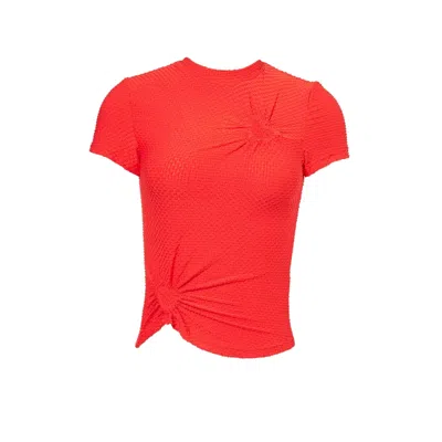 AMY LYNN WOMEN'S RED BOWIE CHERIE HEART CUT OUT TOP