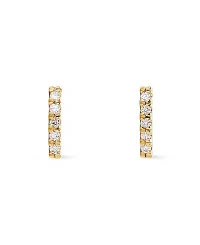 ANA LUISA GOLD PAVE LAB-GROWN DIAMOND BAR STUD EARRINGS