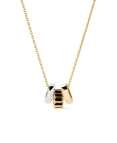 ANA LUISA GOLD PENDANT TWO TONE GALAXY NECKLACE