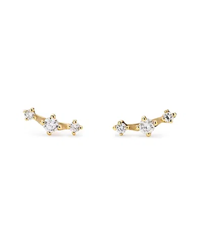 ANA LUISA GOLD TRIPLE LAB-GROWN DIAMOND STUDS