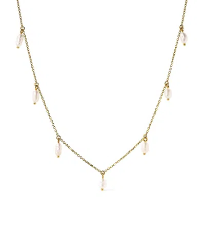 ANA LUISA LOKI GOLD PEARL NECKLACE