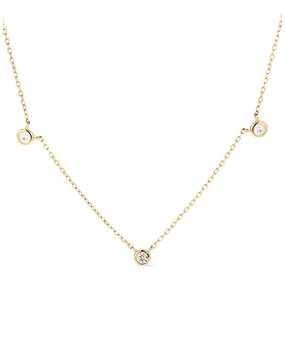 ANA LUISA SOLID YELLOW GOLD LAB-GROWN DIAMOND STATION NECKLACE