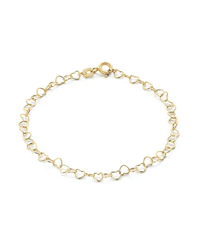 ANA LUISA SOLID YELLOW GOLD HEART CHAIN BRACELET