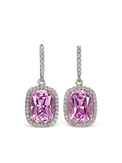 ANABELA CHAN 18KT WHITE GOLD BEGONIA COMET EARRINGS