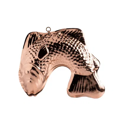 ANATOLIACRAFT BROWN / ROSE GOLD SOLID COPPER FISH CAKE BAKING MOLD