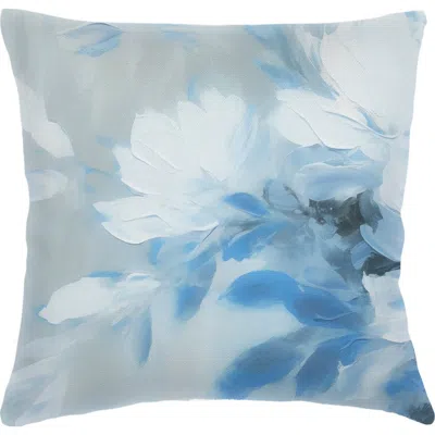 ANAYA ANAYA BRUSHSTROKE FLORAL LINEN PILLOW WITH DOWN INSERT