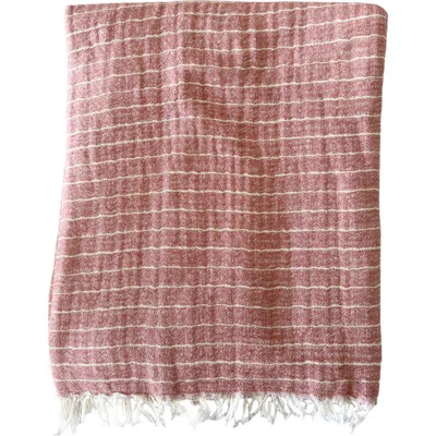 ANAYA ANAYA DESERT STRIPED TURKISH COTTON CRINKLED THROW