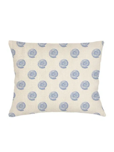 ANAYA ANAYA NAUTILUS SHELL LINEN DUTCH EURO PILLOW 28X36 WITH DOWN ALTERNATIVE INSERT