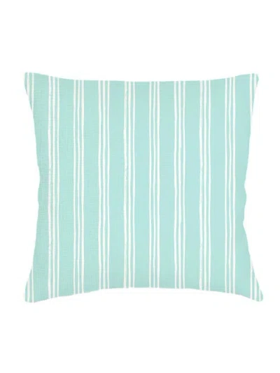 ANAYA ANAYA OCEAN DRIFT AQUA STRIPE LINEN EURO PILLOW 26X26 WITH DOWN INSERT