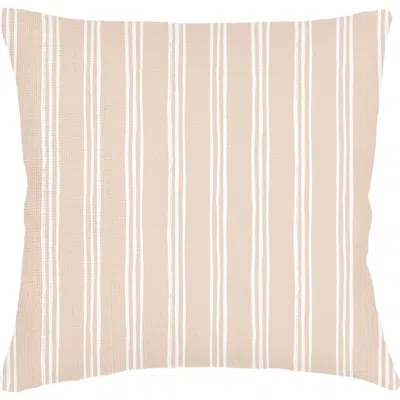 ANAYA ANAYA OCEAN DRIFT BEIGE STRIPE LINEN EURO PILLOW 26X26 WITH DOWN INSERT