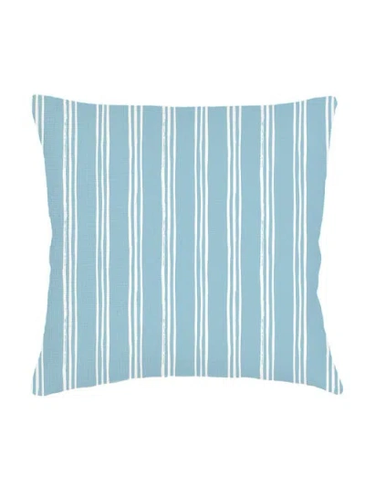 ANAYA ANAYA OCEAN DRIFT BLUE STRIPE LINEN EURO PILLOW 26X26 WITH DOWN ALTERNATIVE INSERT