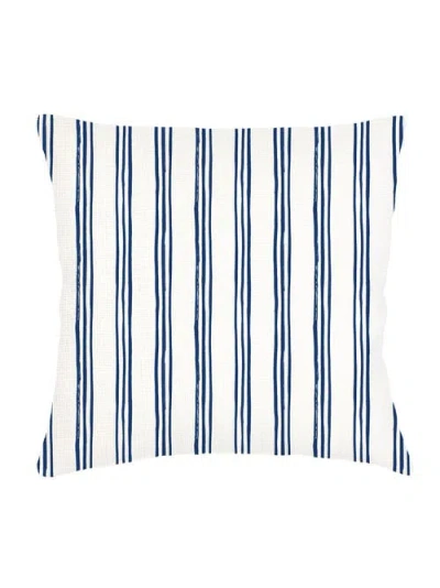 ANAYA ANAYA OCEAN DRIFT NAVY STRIPE LINEN EURO PILLOW 26X26 WITH DOWN INSERT