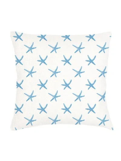 ANAYA ANAYA STARFISH BLUE LINEN EURO PILLOW 26X26 WITH DOWN ALTERNATIVE INSERT