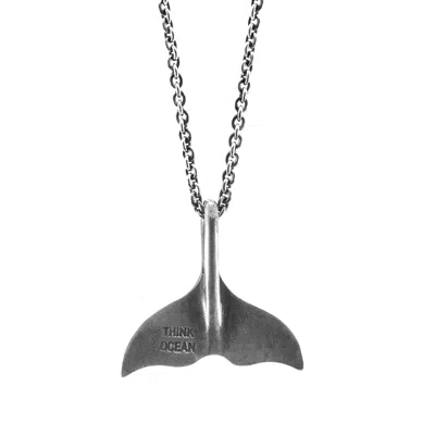 ANCHOR & CREW THINK OCEAN BIG WHALE SILVER NECKLACE PENDANT - WOMEN