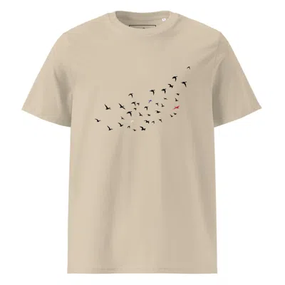 ANCHOR & CREW NEUTRALS DESERT DUST BIRDS WHERE'S WILLIAM GOING? ORGANIC COTTON T-SHIRT - WOMEN