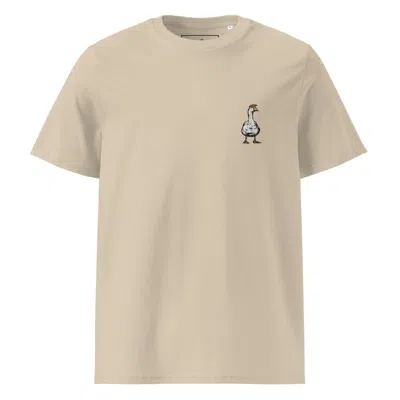 ANCHOR & CREW NEUTRALS DESERT DUST DAPPER DUCK ACTUAL LIFE ORGANIC COTTON EMBROIDERED T-SHIRT - WOMEN