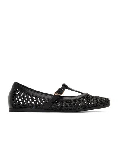 ANCIENT GREEK SANDALS BLACK AERATI BALLERINA FLATS