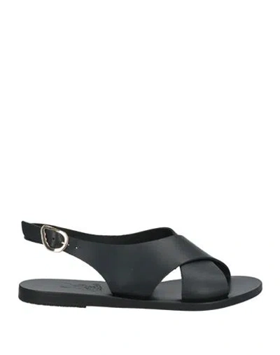 ANCIENT GREEK SANDALS ANCIENT GREEK SANDALS WOMAN SANDALS BLACK SIZE 8 SOFT LEATHER