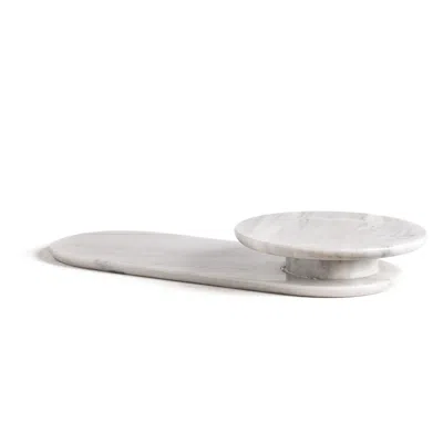 AND JACOB CHEESE PLATE SUGARLOAF - WHITE MARBLE