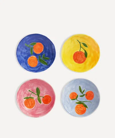 &KLEVERING &KLEVERING ORANGE FULL COLOUR PLATE SET OF FOUR