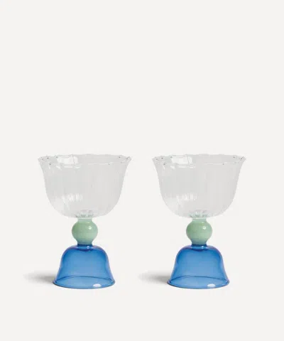 &KLEVERING &KLEVERING TULIP BLUE GLASSES SET OF TWO