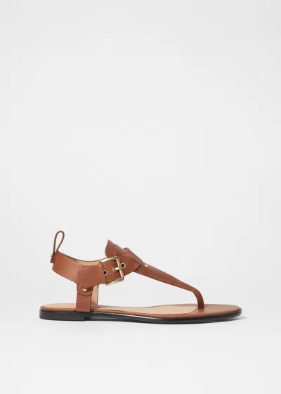 & OTHER STORIES ANKLE-STRAP LEATHER SANDALS