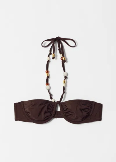 & OTHER STORIES BEADED BALCONETTE BIKINI TOP
