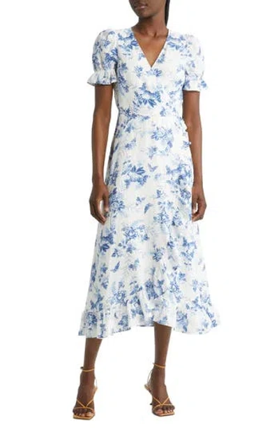 & OTHER STORIES & OTHER STORIES FLORAL LINEN WRAP DRESS