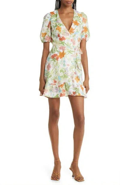 & OTHER STORIES & OTHER STORIES FLORAL PRINT WRAP MINIDRESS