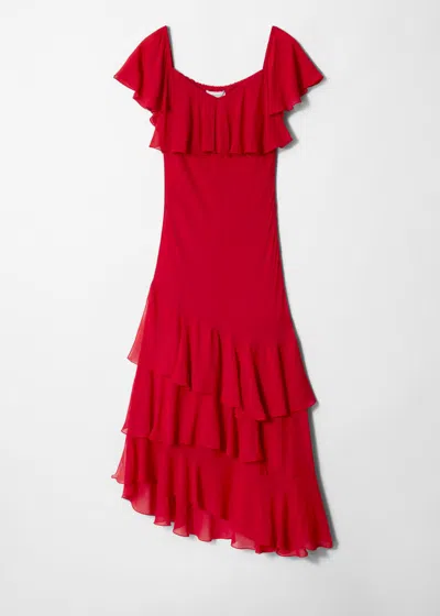 & OTHER STORIES RUFFLE MAXI DRESS