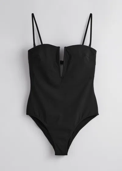 & OTHER STORIES V-CUT SWIMSUIT