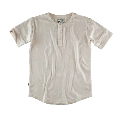 &SONS TRADING CO MEN'S NEUTRALS &SONS THE NEW ELDER HENLEY SHORT SLEEVE SHIRT RAW