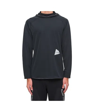 AND WANDER AND WANDER LOGO PRINTED JERSEY HOODIE