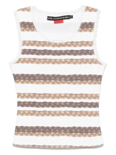 ANDERSSON BELL HAIR BRAID-STRIPE TANK TOP