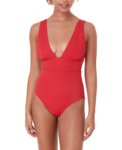 ANDIE MYKONOS DEEP PLUNGE NECK ONE PIECE SWIMSUIT